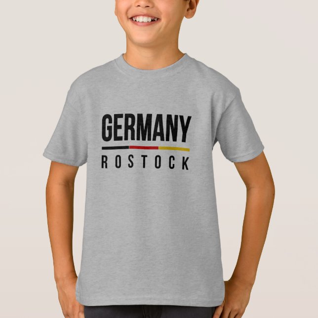 Rostock Tyskland Tee Shirt (Framsida)