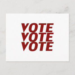 Röstomröstning: modern typografi vykort
