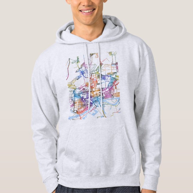 Rostov-na-Donu Ryssland Stadskarta Hoodie (Framsida)