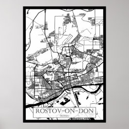 Rostov-na-Donu Ryssland Stadskarta Poster