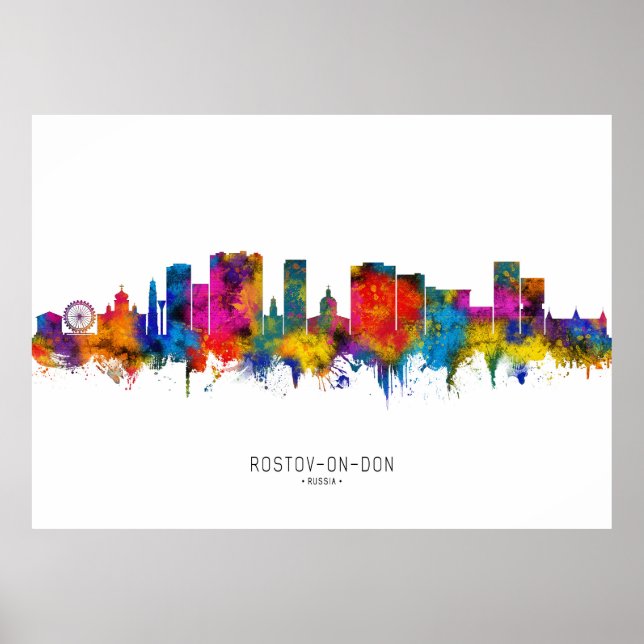 Rostov-on-Don Russia Skyline Poster (Framsidan)