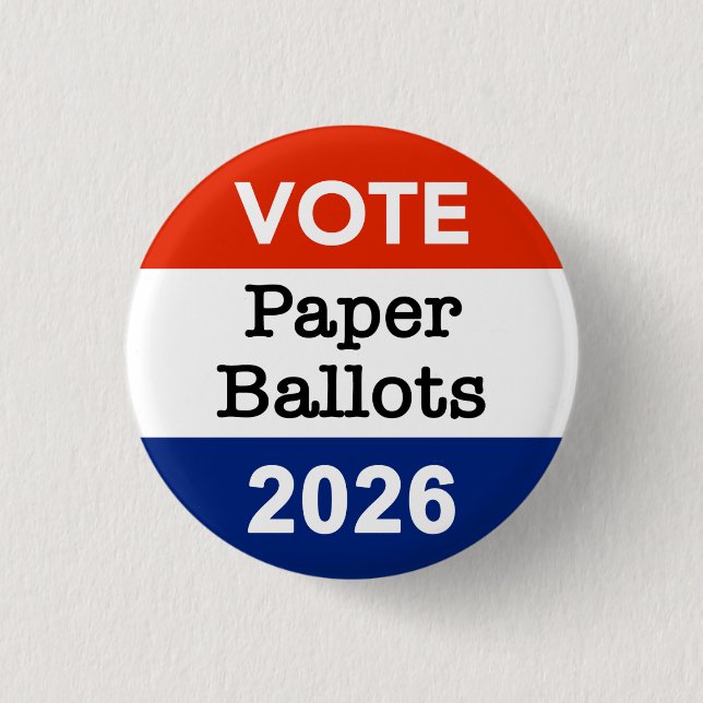 Röstpapper Ballotger 2026 Mid-termval Pappersmugg Knapp (Framsida)