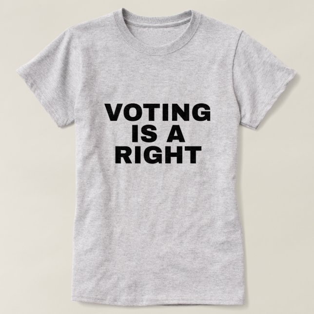 Rösträtt är en rättighet 24:e tillägget tvåsidigt t shirt (Design framsida)