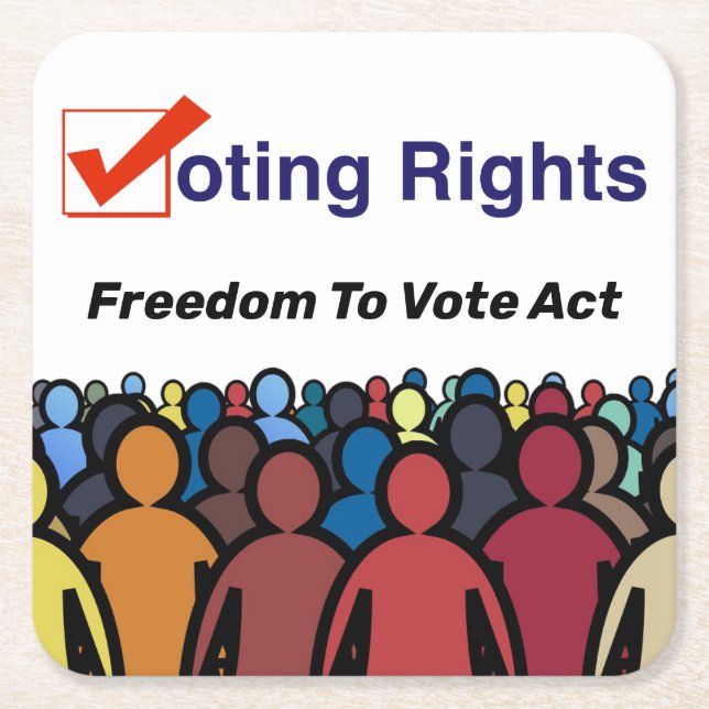 Rösträtt för Höger Rösträtt Underlägg Papper Kvadrat (Framsidan)