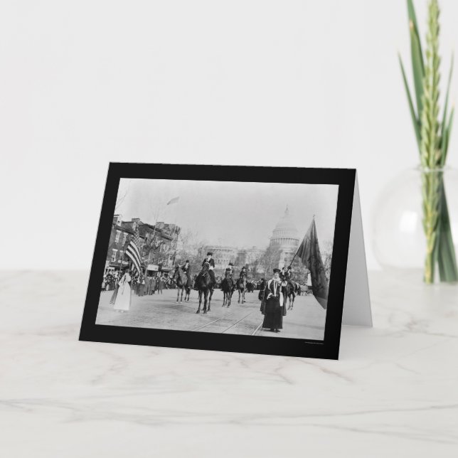 Rösträttparad Washington, DC 1913 Kort (Framsida)