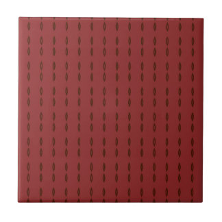 Rostrot och mörkbrunt geometriskt mönster kakelplatta