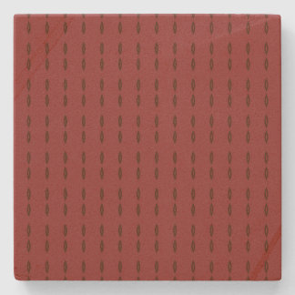 Rostrot och mörkbrunt geometriskt mönster stenunderlägg