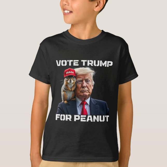 Röstrumpa för jordnöt i ekorren t shirt (Framsida)