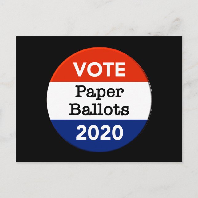 Röstsedlar 2020 års presidentval vykort (Framsida)