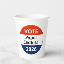 Röstsedlar 2026 Mid-term Val Pappersmugg