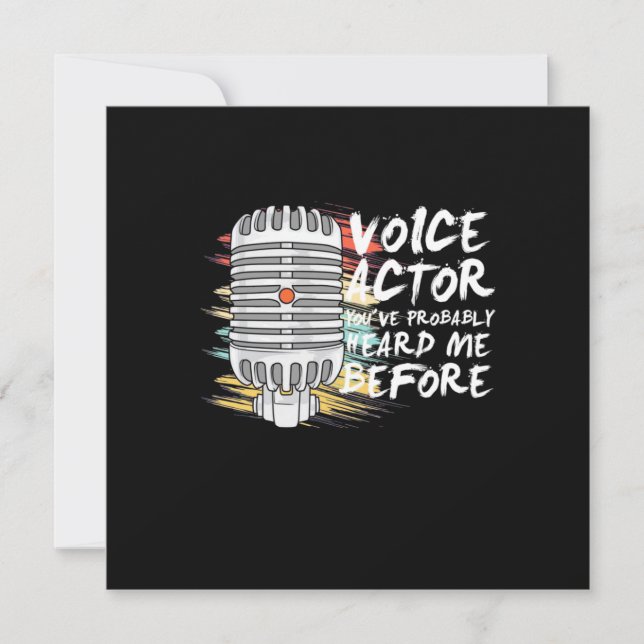 Röstskådespelare Innan Inbjudningar (Framsida)