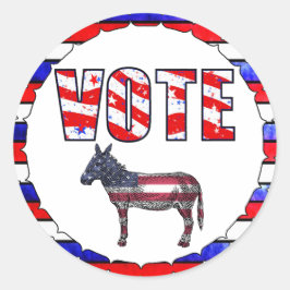 Röststiftare för Röda vita och blå amerikanska Fla Runt Klistermärke