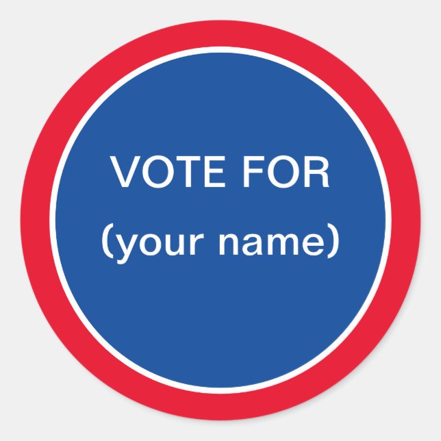 Röststiftare i student runt klistermärke (Framsida)