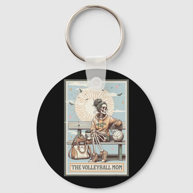 Röststiftet Mamma Skeleton Tarot Card-speldag Nyckelring (Framsida)