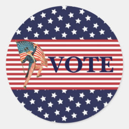 Röststiftning Runt Klistermärke