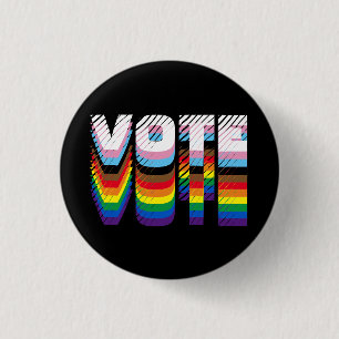 Röststyrd typografi gay pride modern grafik knapp