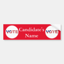 Rösttext i Flagga Red Bildekal