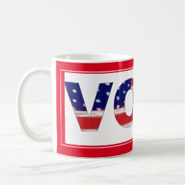 Rösttext i Flagga Red Kaffemugg