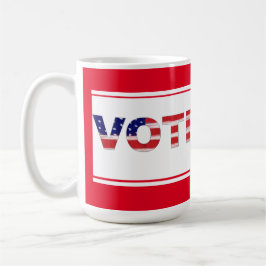 Rösttext i Flagga Red Kaffemugg