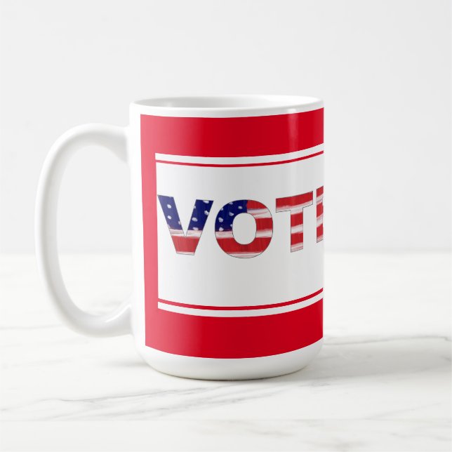 Rösttext i Flagga Red Kaffemugg (Vänster)