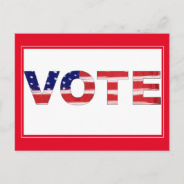 Rösttext i Flagga Red Vykort