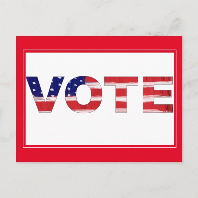 Rösttext i Flagga Red Vykort (Framsida)