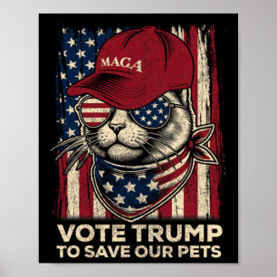 Rösttrumpen till Sparan 2024 Amerikanska Flagga Gi Poster