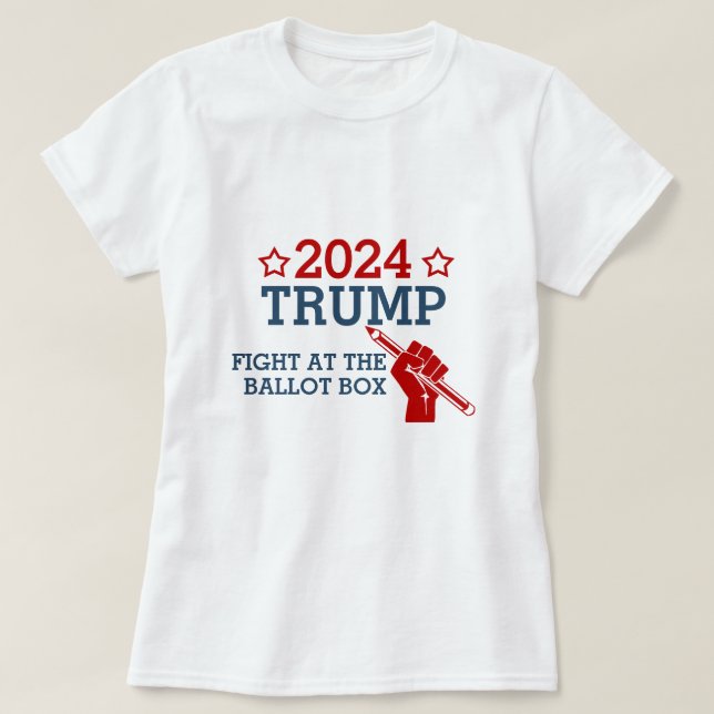 Rösttrumpetapp 2024 Kamp i valurnan T Shirt (Design framsida)