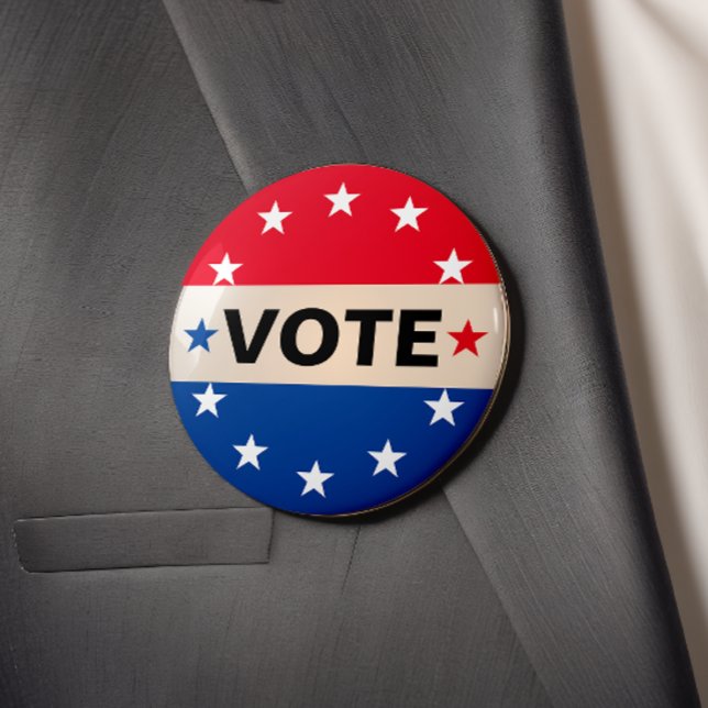 Röstval Amerika Politisk Rött vitt blått Knapp (Encourage others to vote with this stylish button—help remind everyone of their civic duty!)
