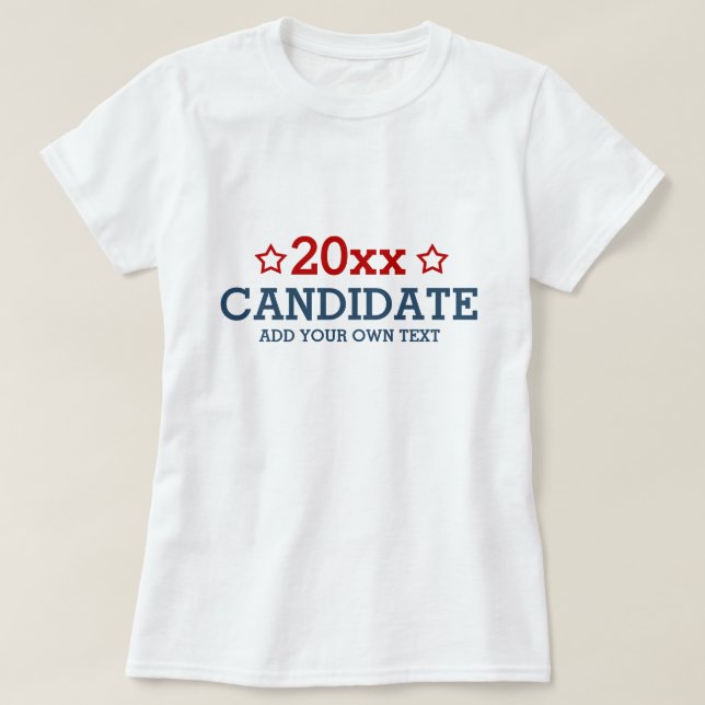 Röstval lägg till din egen personlig t shirt (Design framsida)