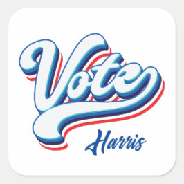 Röstvallypografi Fyrkantigt Klistermärke