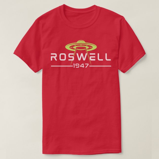 Roswell 1947 Flies Saucer Crash T Shirt (Design framsida)