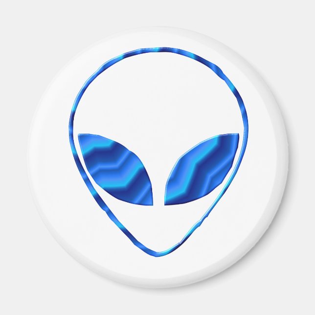 Roswell Alien Round Magnet (Framsidan)