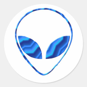 Roswell Alien Sticker Runt Klistermärke