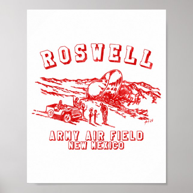 Roswell Army Air Field New Mexico  Poster (Framsidan)