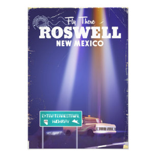Roswell Extraterrestrial Highway-reseaffisch Fototryck