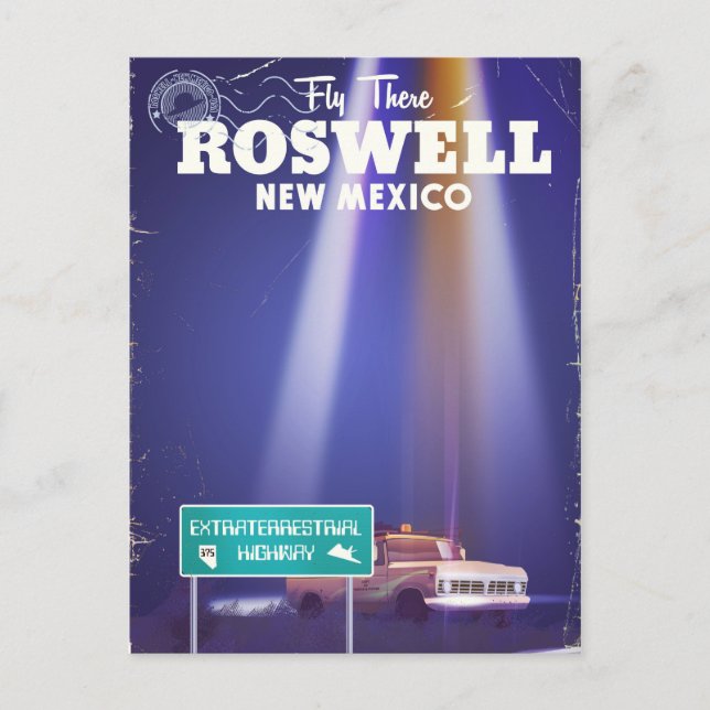 Roswell Extraterrestrial Highway-reseaffisch Vykort (Framsida)