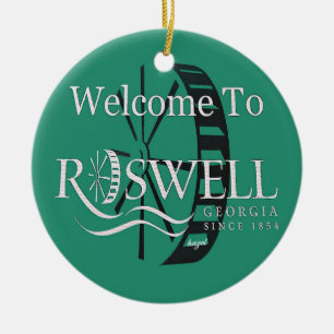 Roswell Georgia, god jul dig prydnadar Julgransprydnad Keramik