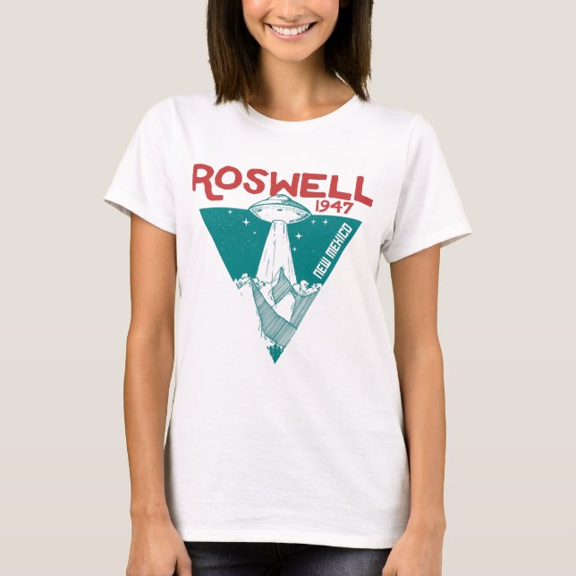 Roswell incident new mexico 1947 utomjordingar kra t shirt (Framsida)