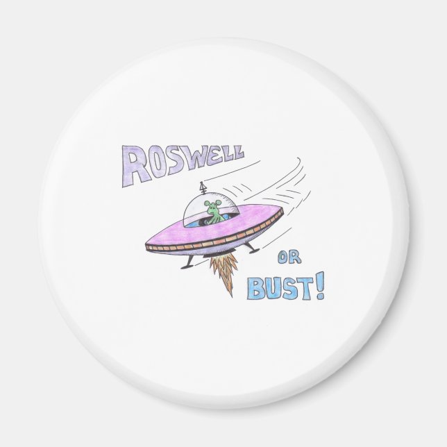 ROSWELL magnet (vit) (Framsidan)