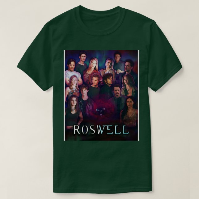 Roswell Meets Roswell New mexico T Shirt (Design framsida)