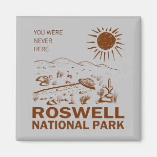 Roswell National Park UFO Flies Saucer Utomjording Magnet
