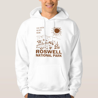 Roswell National Park UFO Flygande tefat Aliens Hoodie