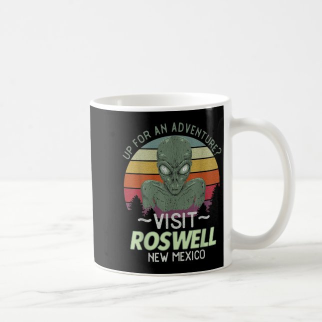Roswell New Mexico Alien Head Funny Souvenir Quote Kaffemugg (Höger)