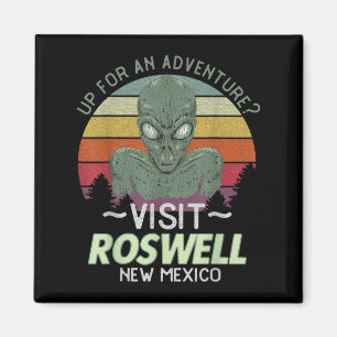 Roswell New Mexico Alien Huvud Roligt Souvenir Cit Magnet