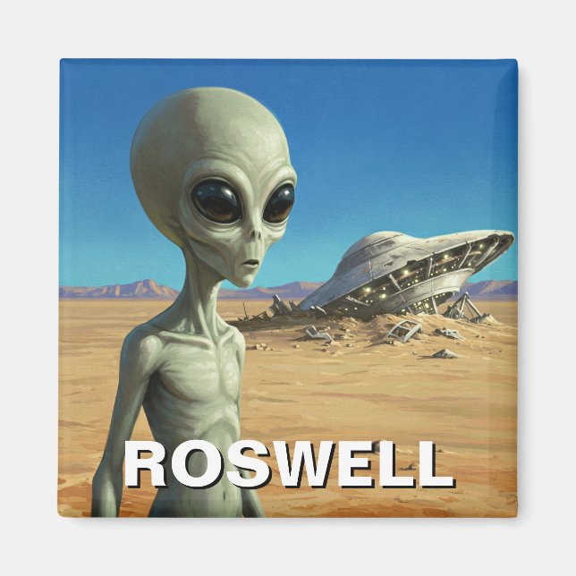 Roswell New mexico Alien Magnet (Framsidan)