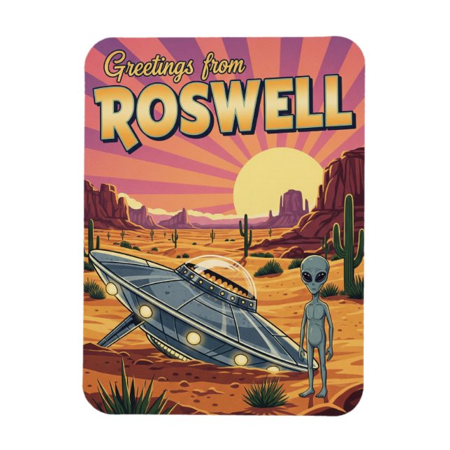 Roswell New Mexico Alien Magnet (Vertikal)