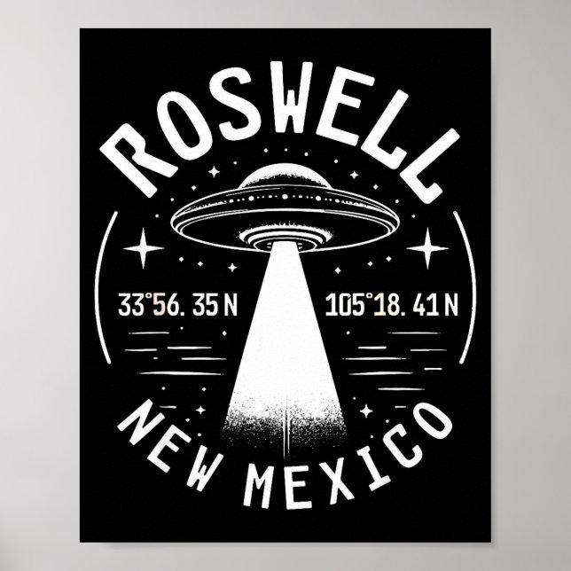 Roswell New Mexico Alien Ufo Area 51  Poster (Framsidan)