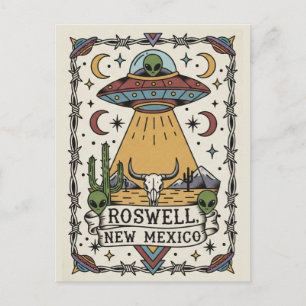Roswell New Mexico Alien Vykort