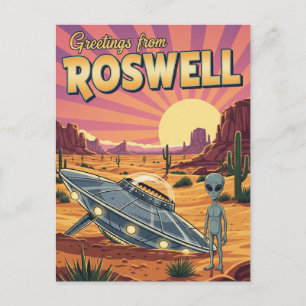 Roswell New mexico Alien Vykort